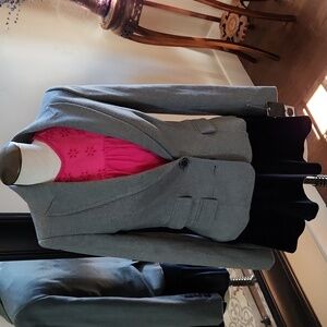 MNG Small by Mango Grey Jacket Size Small/Medium Measures 36" Across 21" To Hem